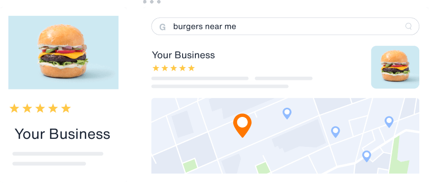 business found on a web search engine