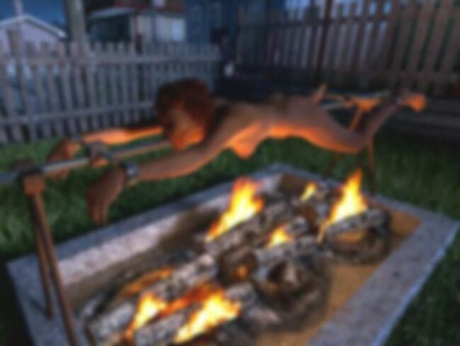 【閲覧注意】少女が生きたまま丸焼きにされてる映像。これは伝説クラス